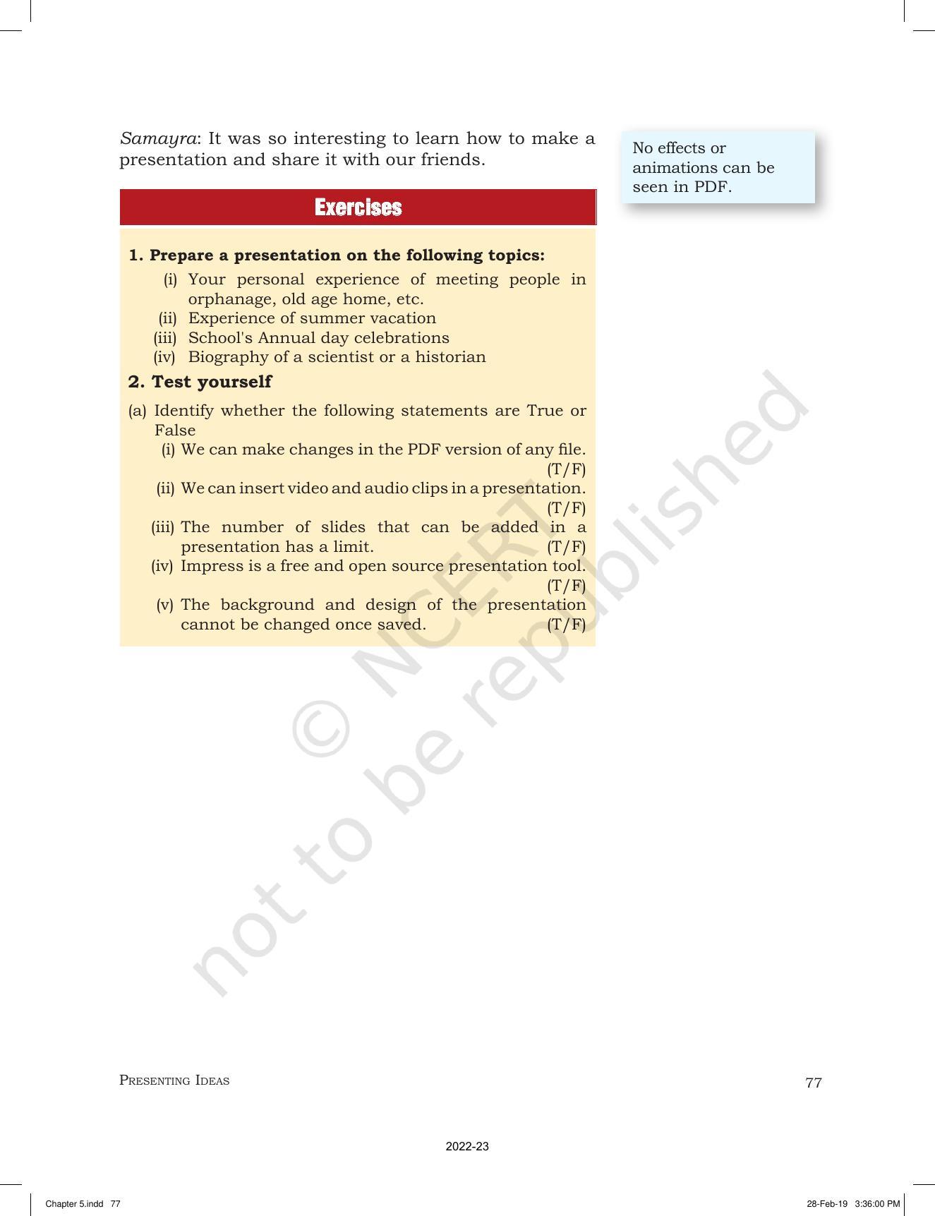 NCERT Book for Class 9 Information and Communication Technology Chapter 5 Presenting Ideas - Page 8