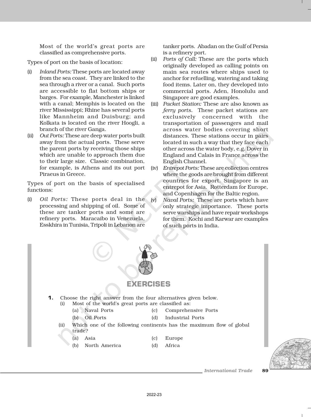 NCERT Book for Class 12 Geography (Part-1) Chapter 9 International Trade - Page 9
