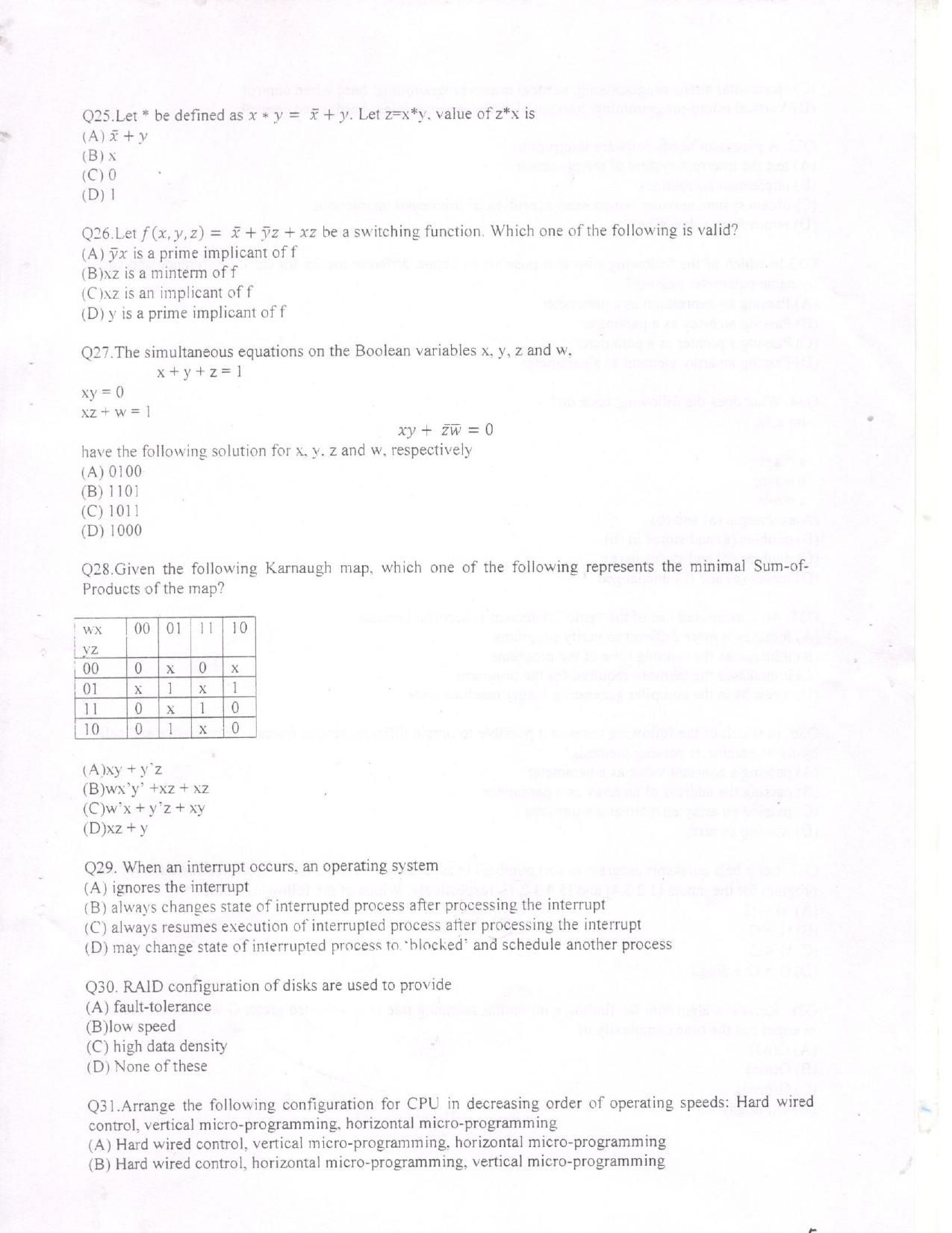 KUET 2023 M.Tech Computer Science Question Paper - Page 5