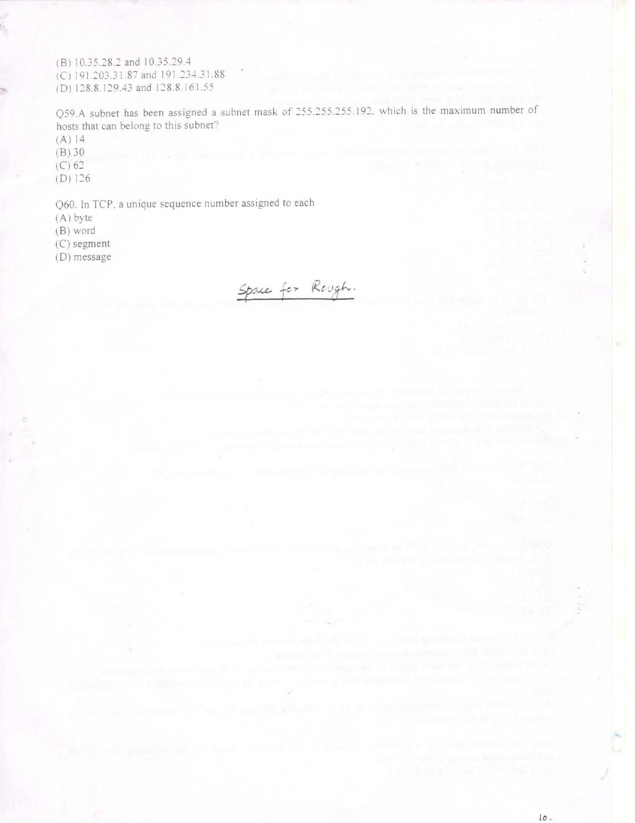 KUET 2023 M.Tech Computer Science Question Paper - Page 10