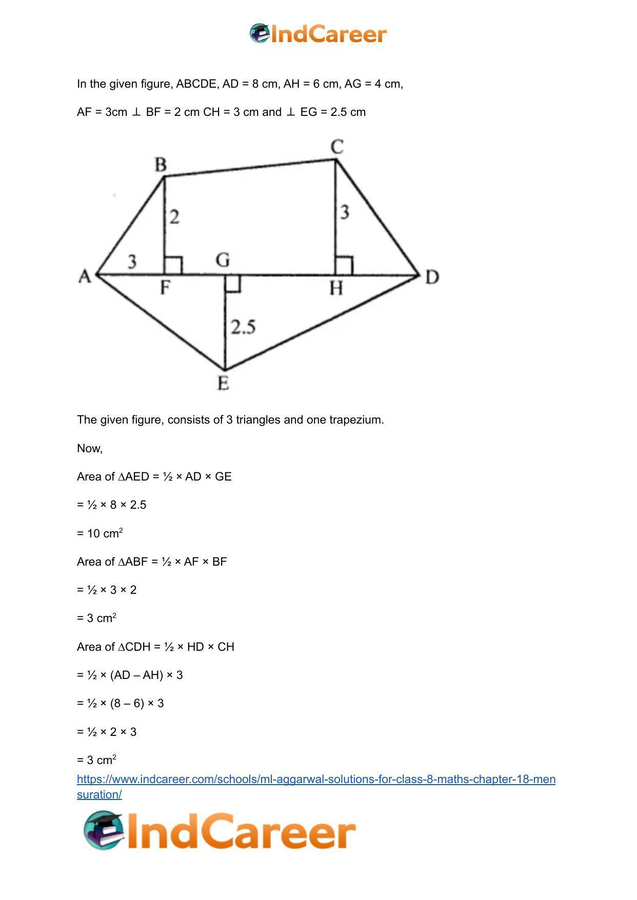 ML Aggarwal Solutions for Class 8 Maths Chapter 18- Mensuration - Page 30