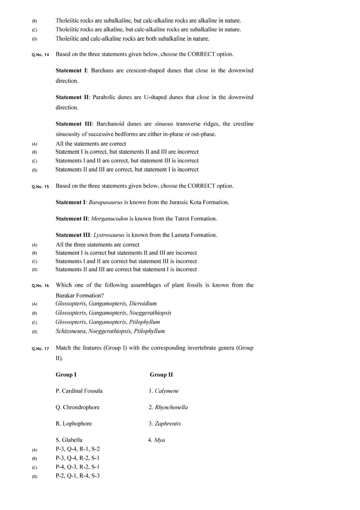 GATE 2020 Geology and Geophysics (GG) Question Paper - Page 10