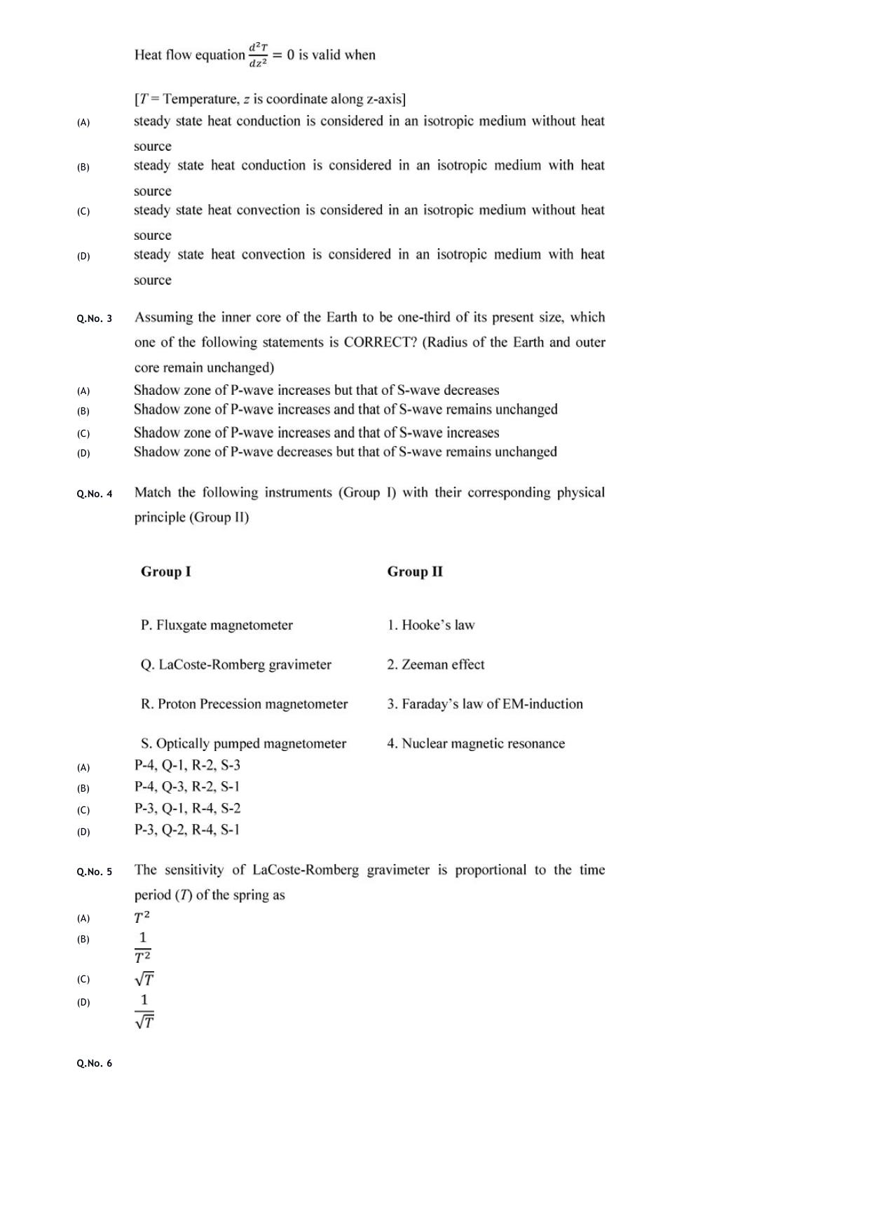GATE 2020 Geology and Geophysics (GG) Question Paper - Page 13