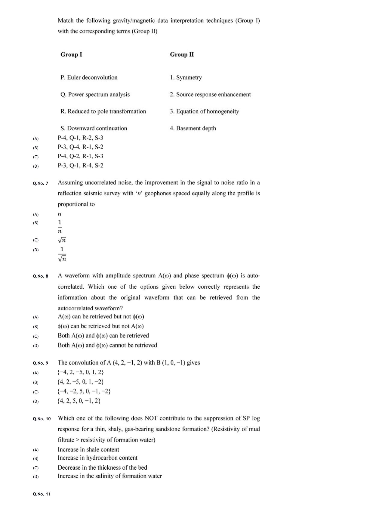 GATE 2020 Geology and Geophysics (GG) Question Paper - Page 14