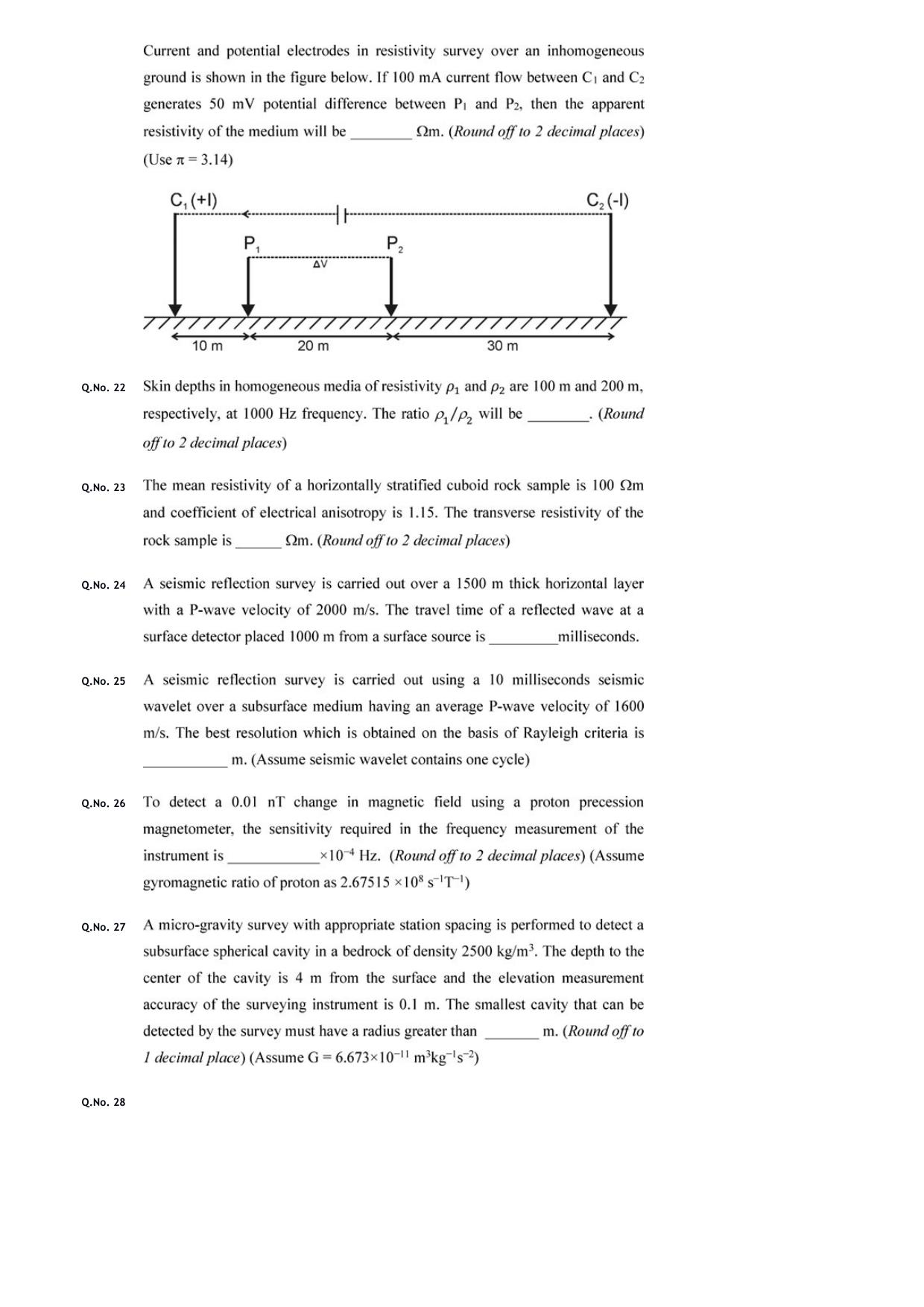 GATE 2020 Geology and Geophysics (GG) Question Paper - Page 17