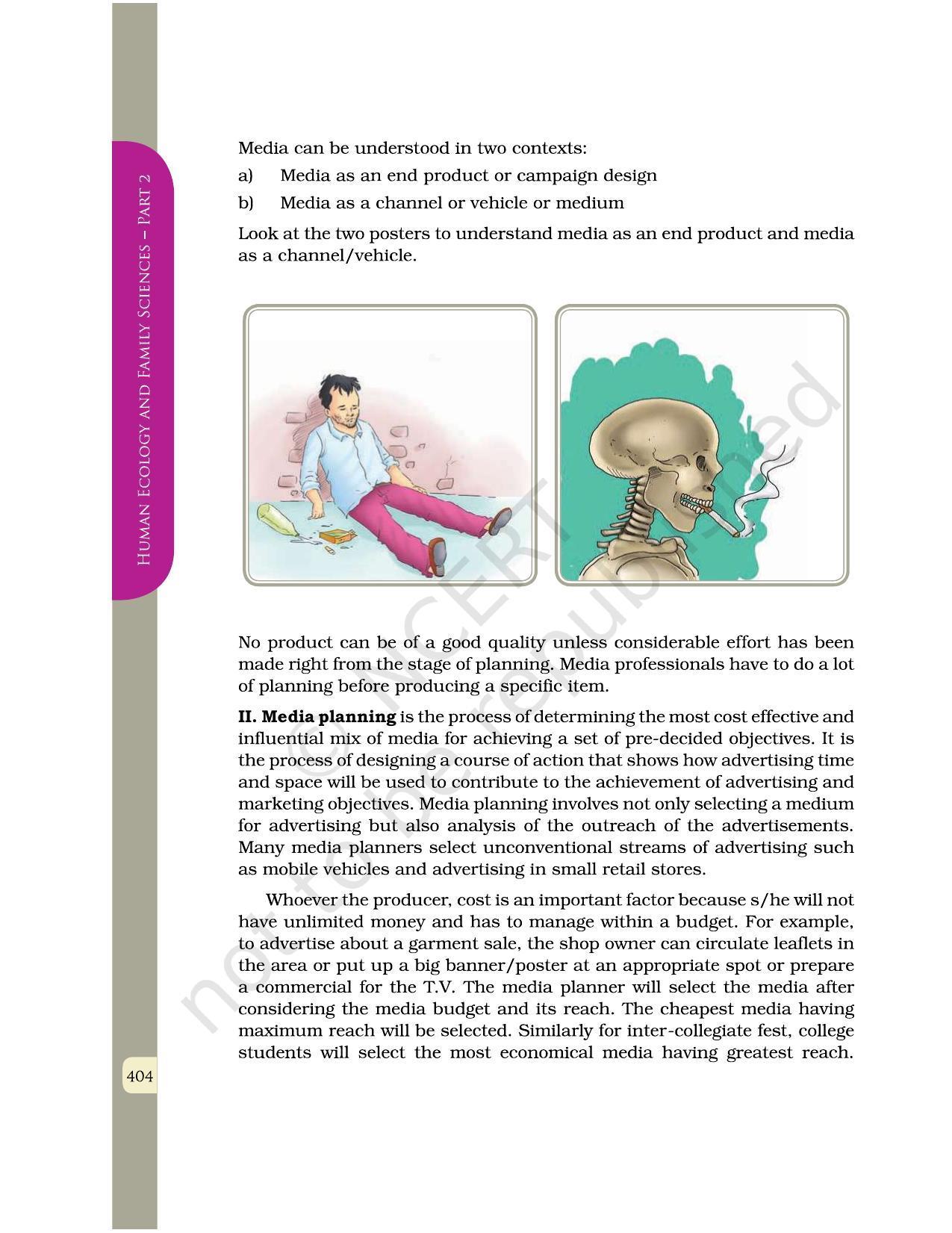 NCERT Book for Class 12 Home Science (Part -II) Chapter 23 Media Management, Design, and Production - Page 3