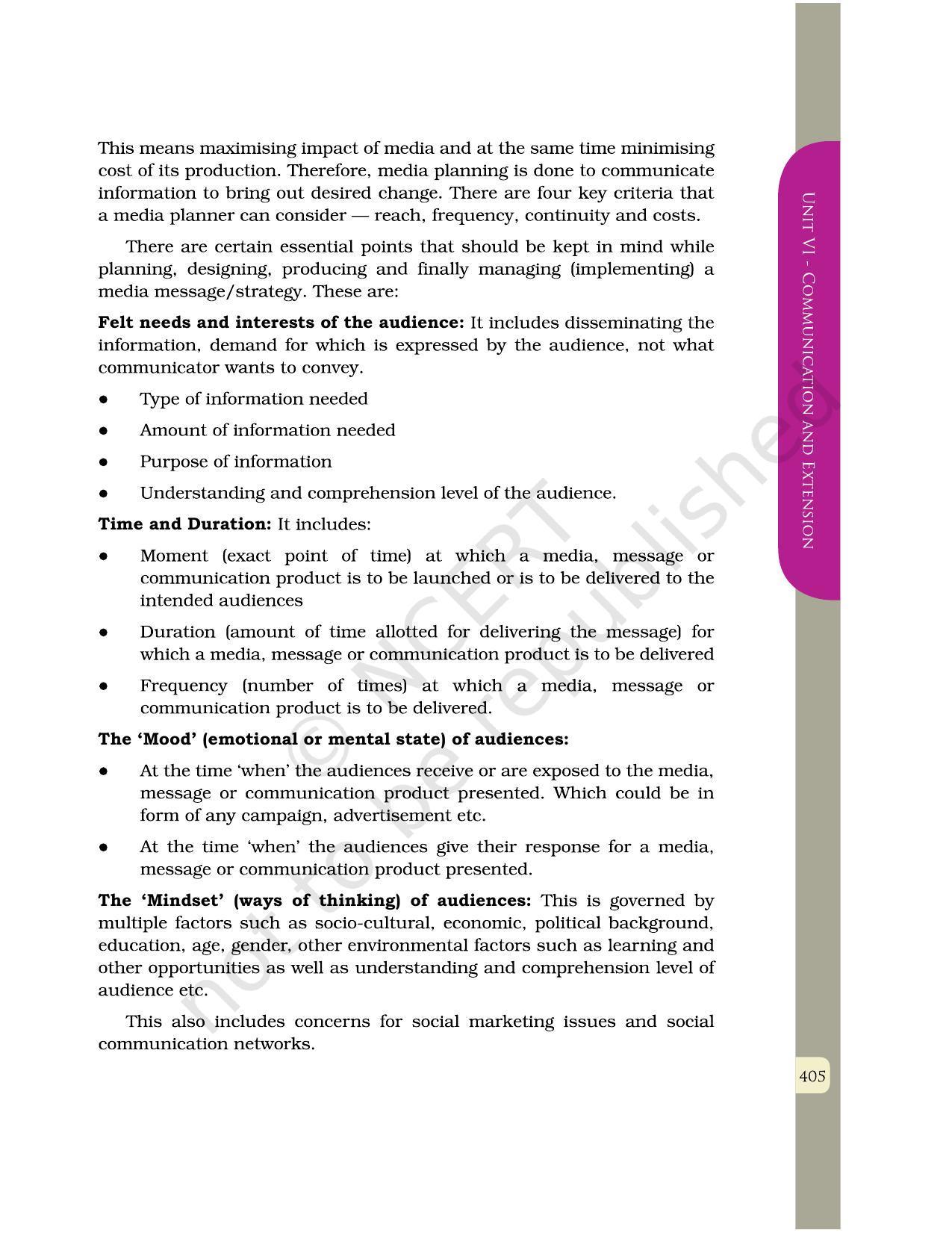 NCERT Book for Class 12 Home Science (Part -II) Chapter 23 Media Management, Design, and Production - Page 4