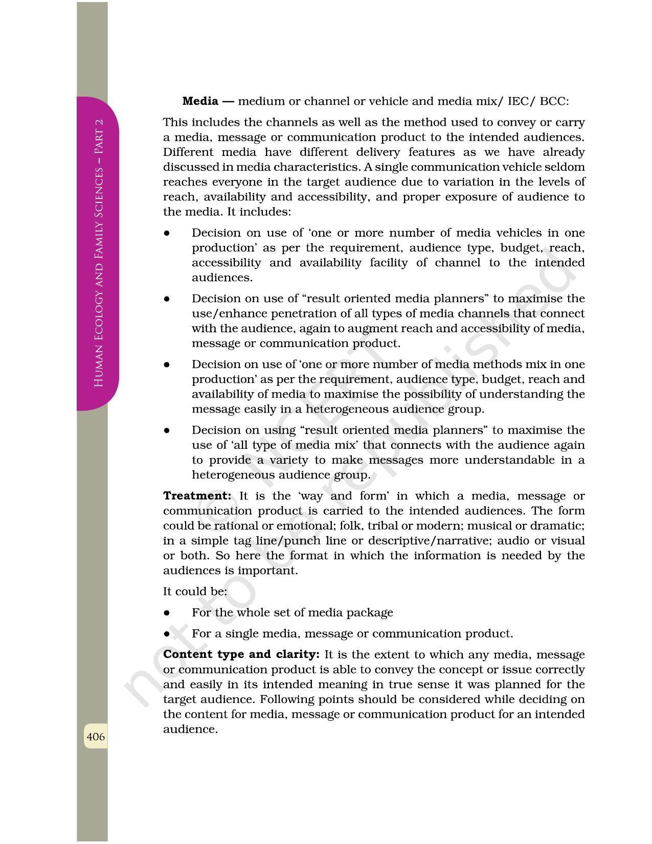 NCERT Book for Class 12 Home Science (Part -II) Chapter 23 Media Management, Design, and Production - Page 5