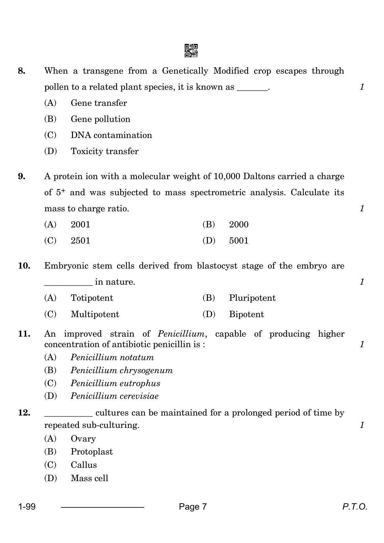 CBSE Class 12 Biotechnology 2024 Question Paper - Page 7