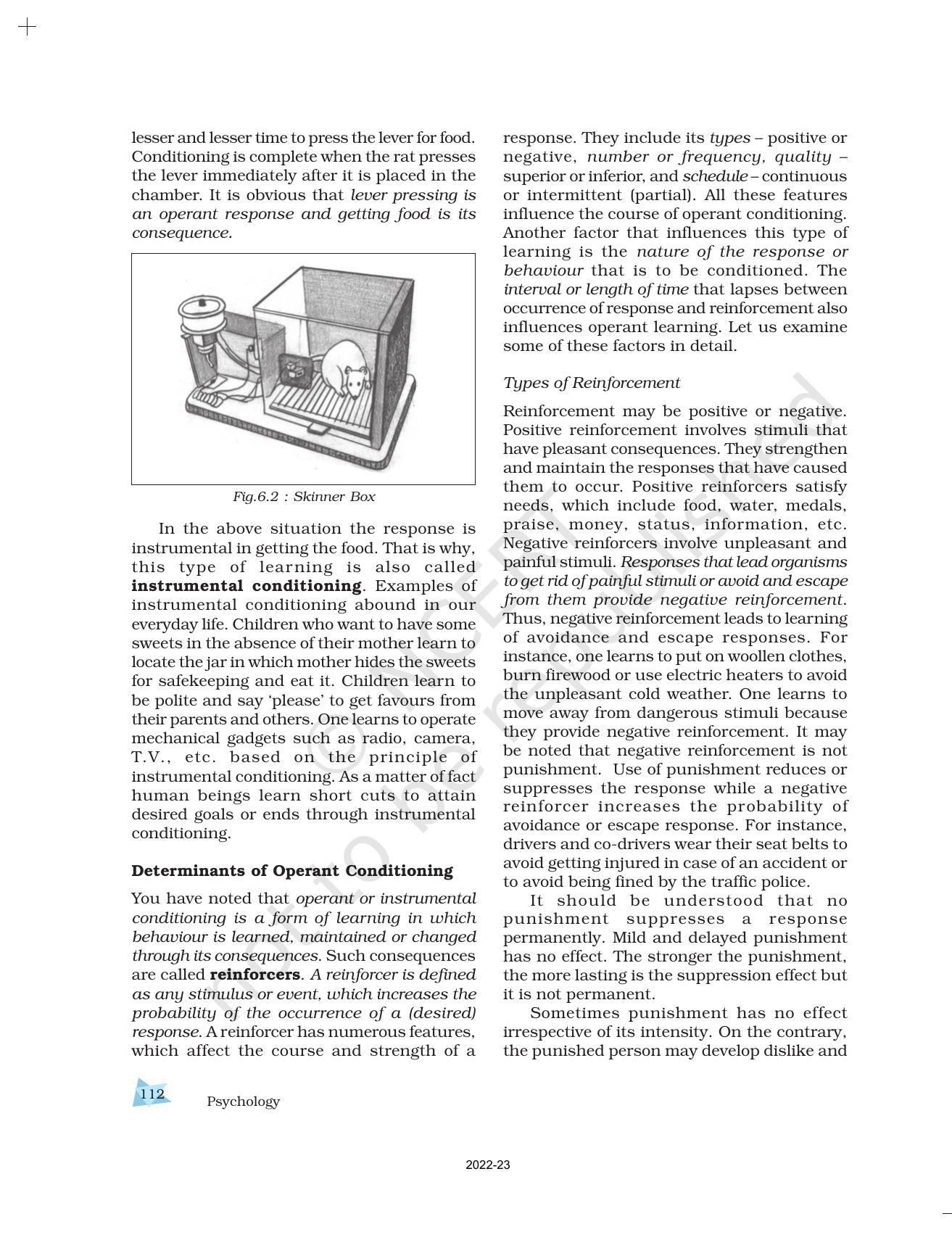 NCERT Book for Class 11 Psychology Chapter 6 Learning - Page 6