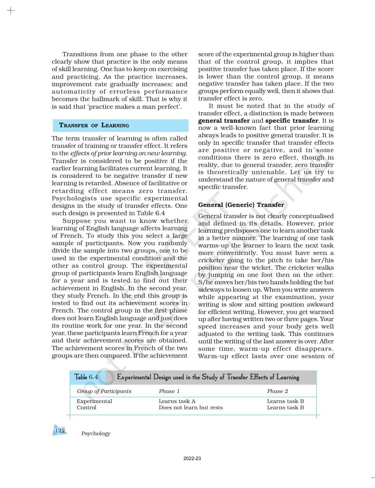 NCERT Book for Class 11 Psychology Chapter 6 Learning - Page 16