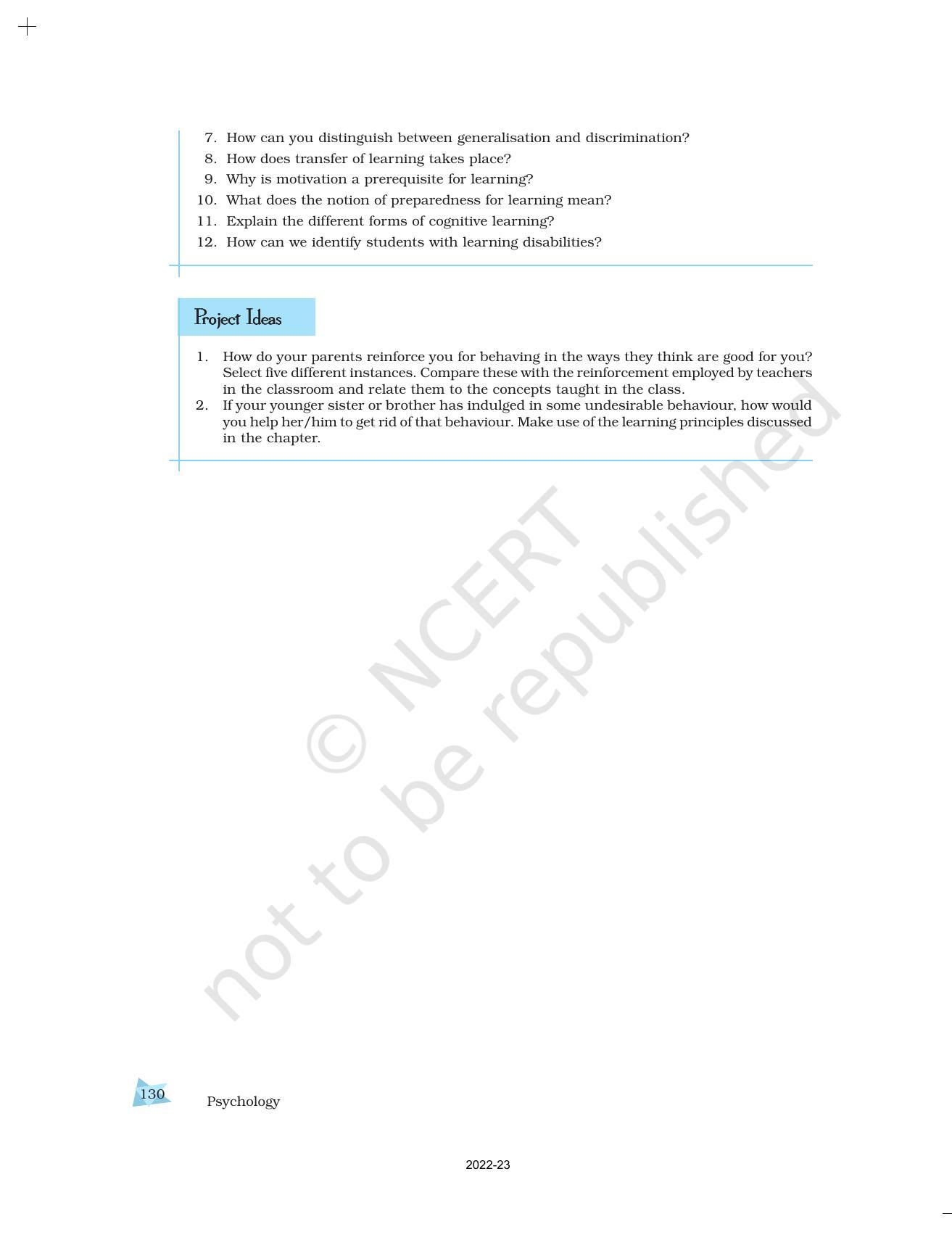 NCERT Book for Class 11 Psychology Chapter 6 Learning - Page 24