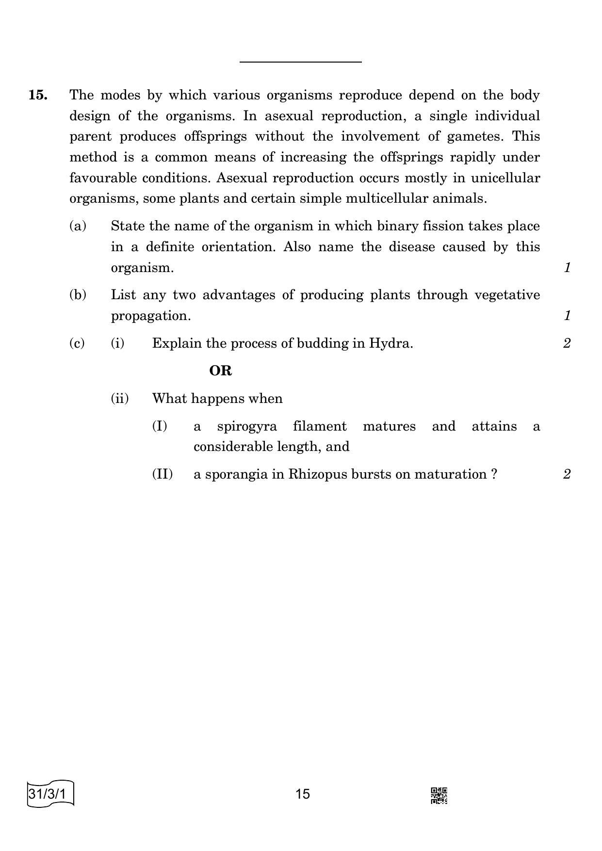 CBSE Class 10 31-3-1 Science 2022 Question Paper - Page 15