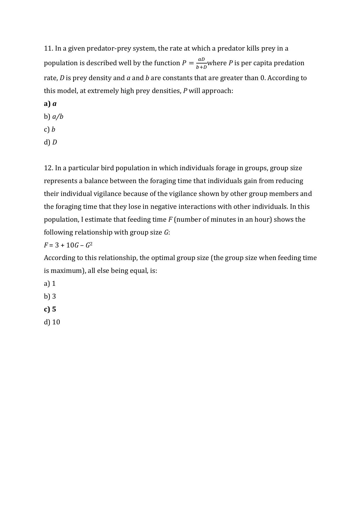 JGEEBILS Wildlife Biology & Conservation Question Paper 2020 - Page 12