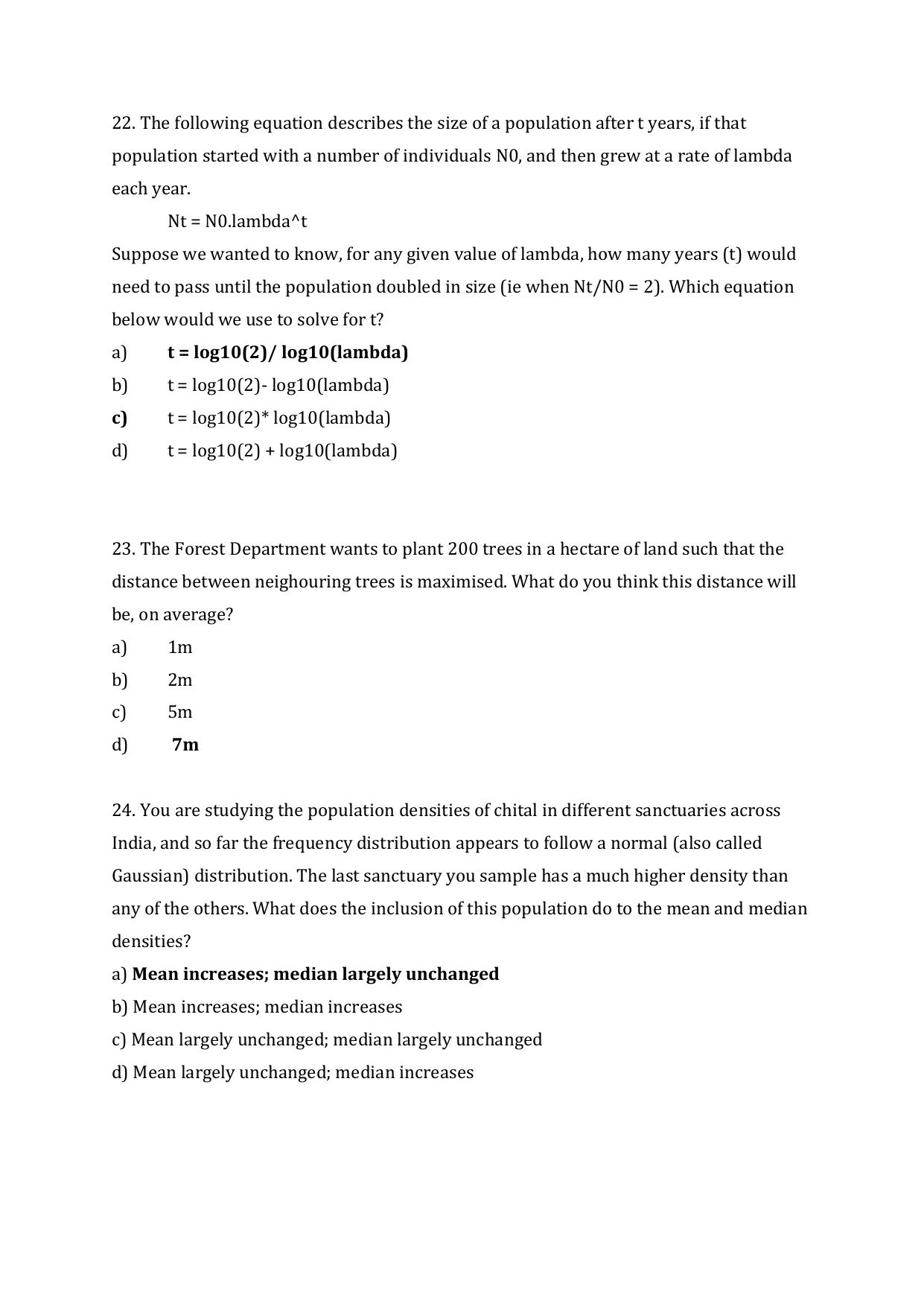 JGEEBILS Wildlife Biology & Conservation Question Paper 2020 - Page 18