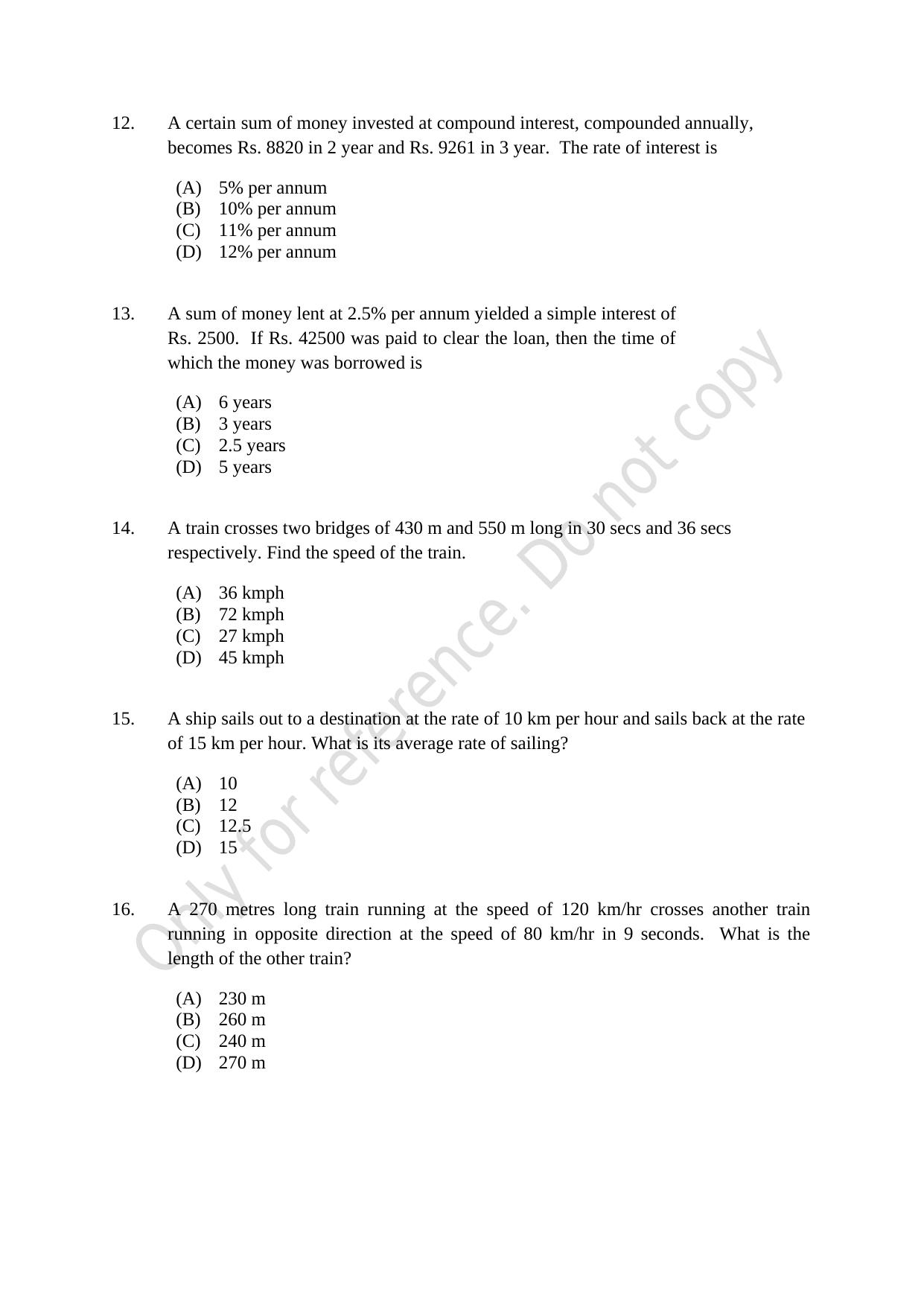 CUSAT CAT 2021 B.Voc Question Paper - Page 3