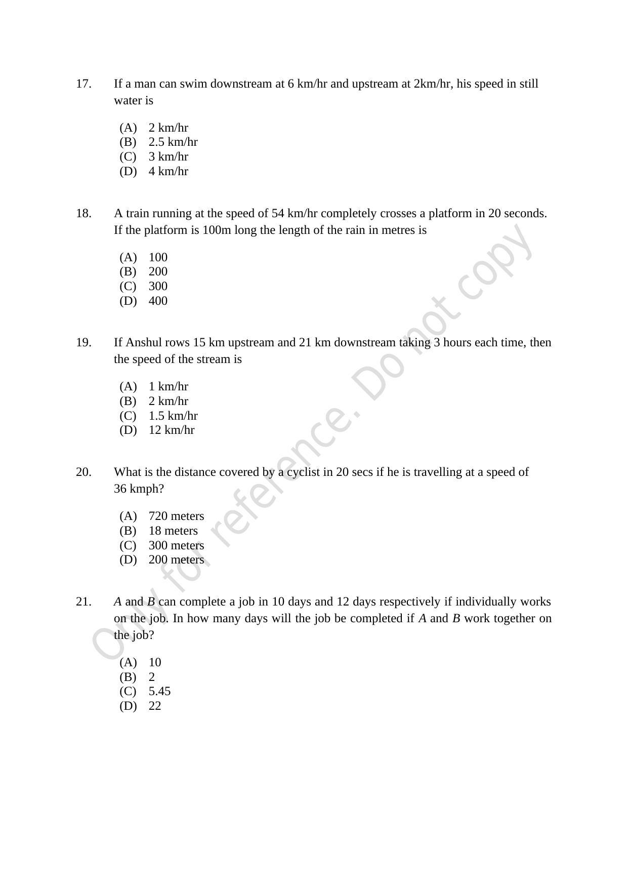 CUSAT CAT 2021 B.Voc Question Paper - Page 4