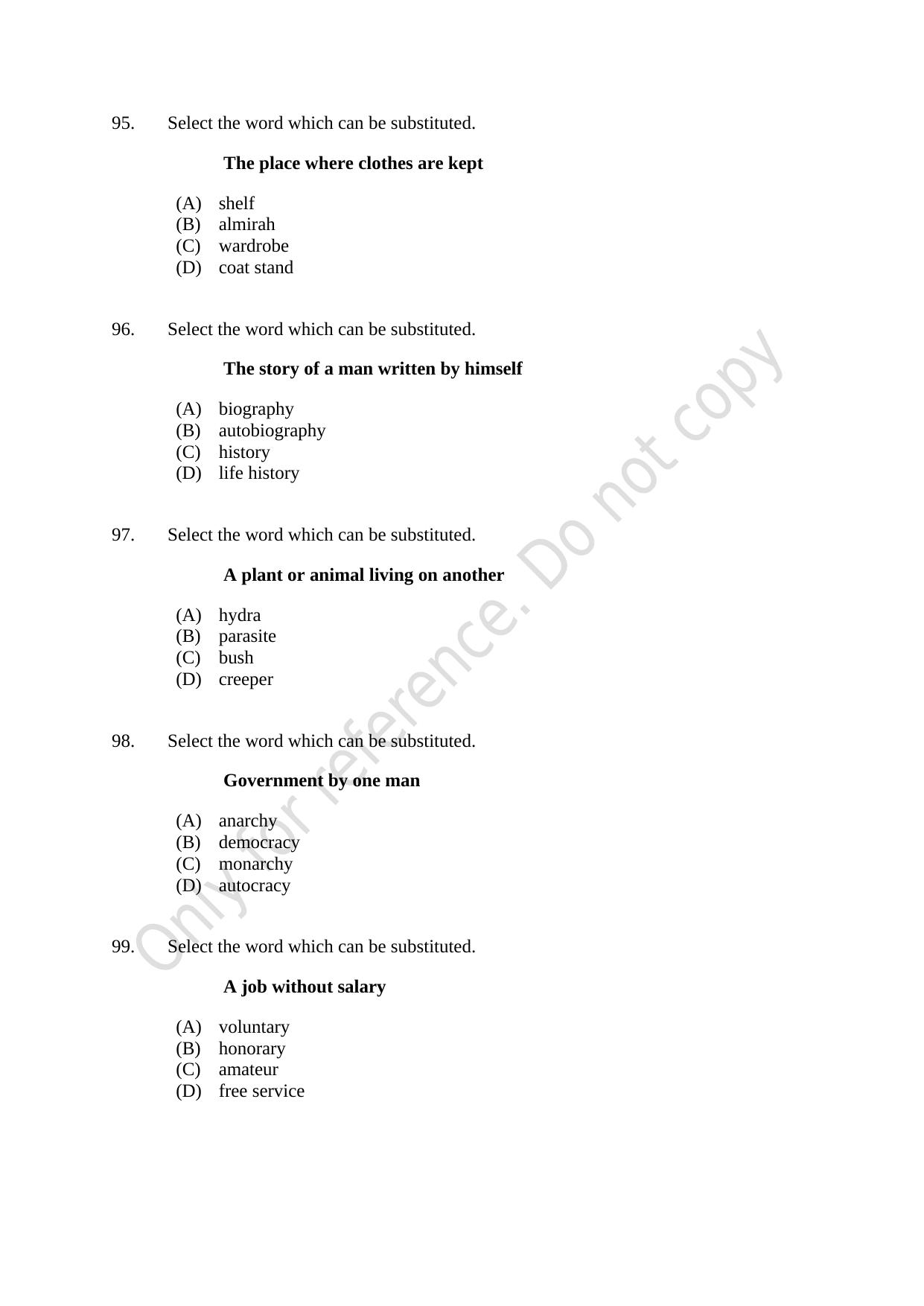 CUSAT CAT 2021 B.Voc Question Paper - Page 22