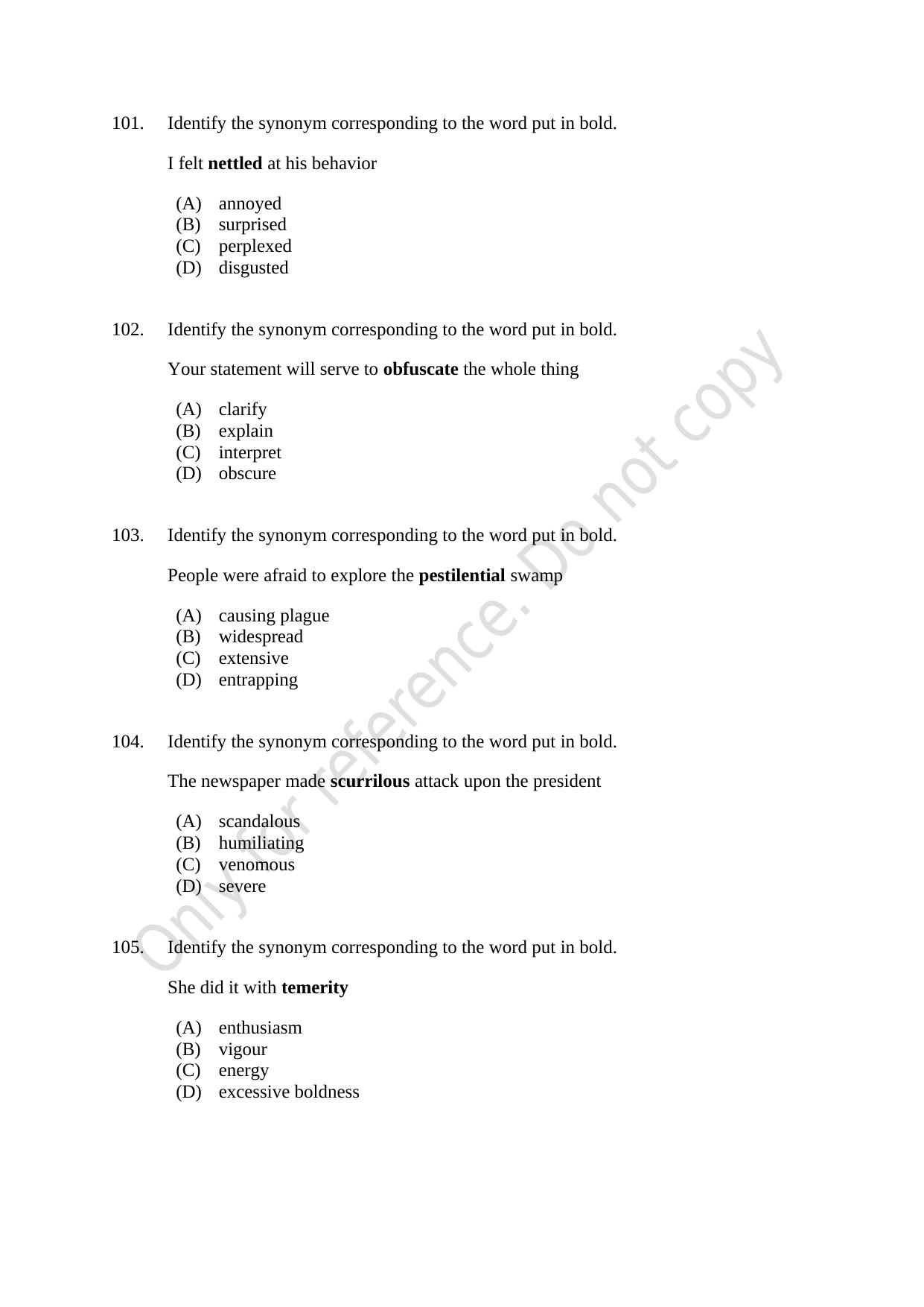 CUSAT CAT 2021 B.Voc Question Paper - Page 24