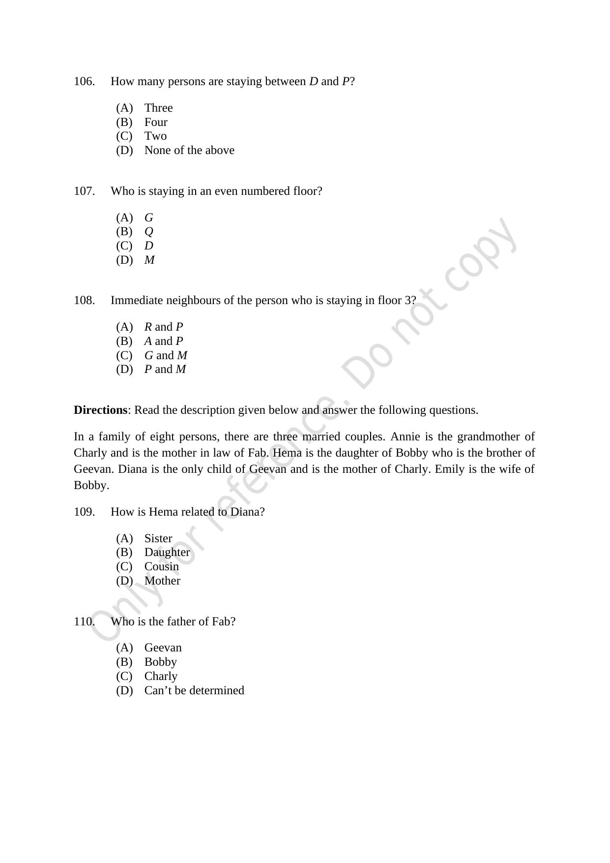 CUSAT CAT 2021 B.Voc Question Paper - Page 26