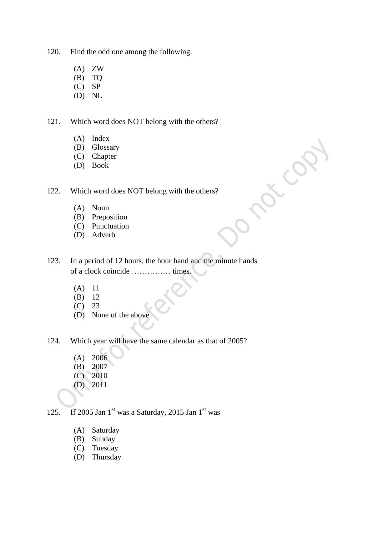 CUSAT CAT 2021 B.Voc Question Paper - Page 29