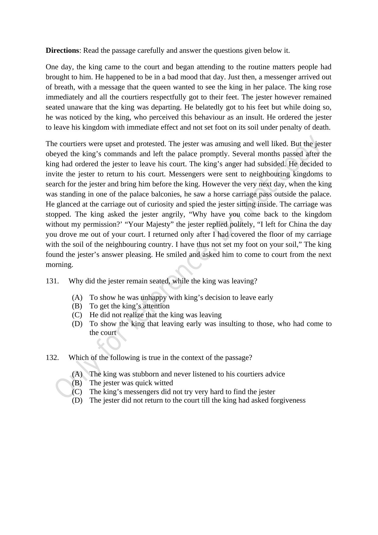 CUSAT CAT 2021 B.Voc Question Paper - Page 32