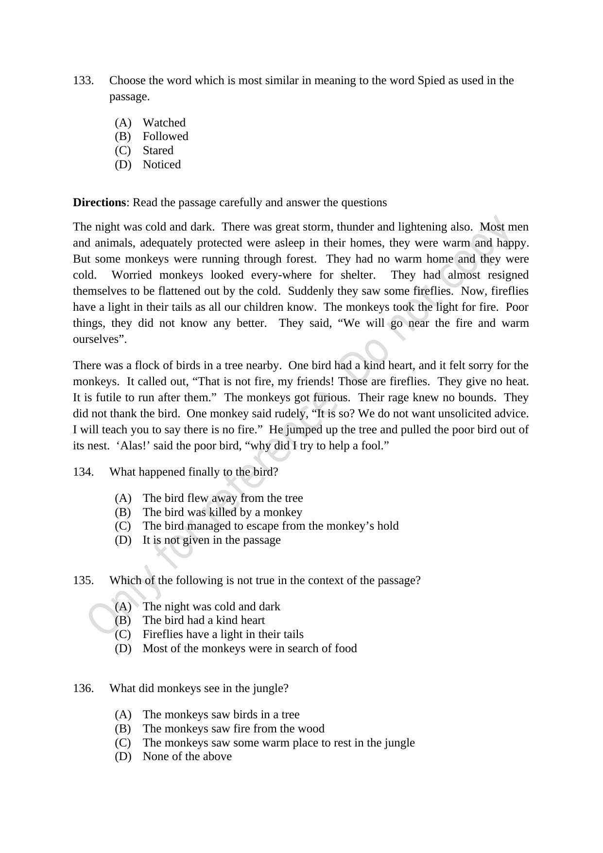 CUSAT CAT 2021 B.Voc Question Paper - Page 33