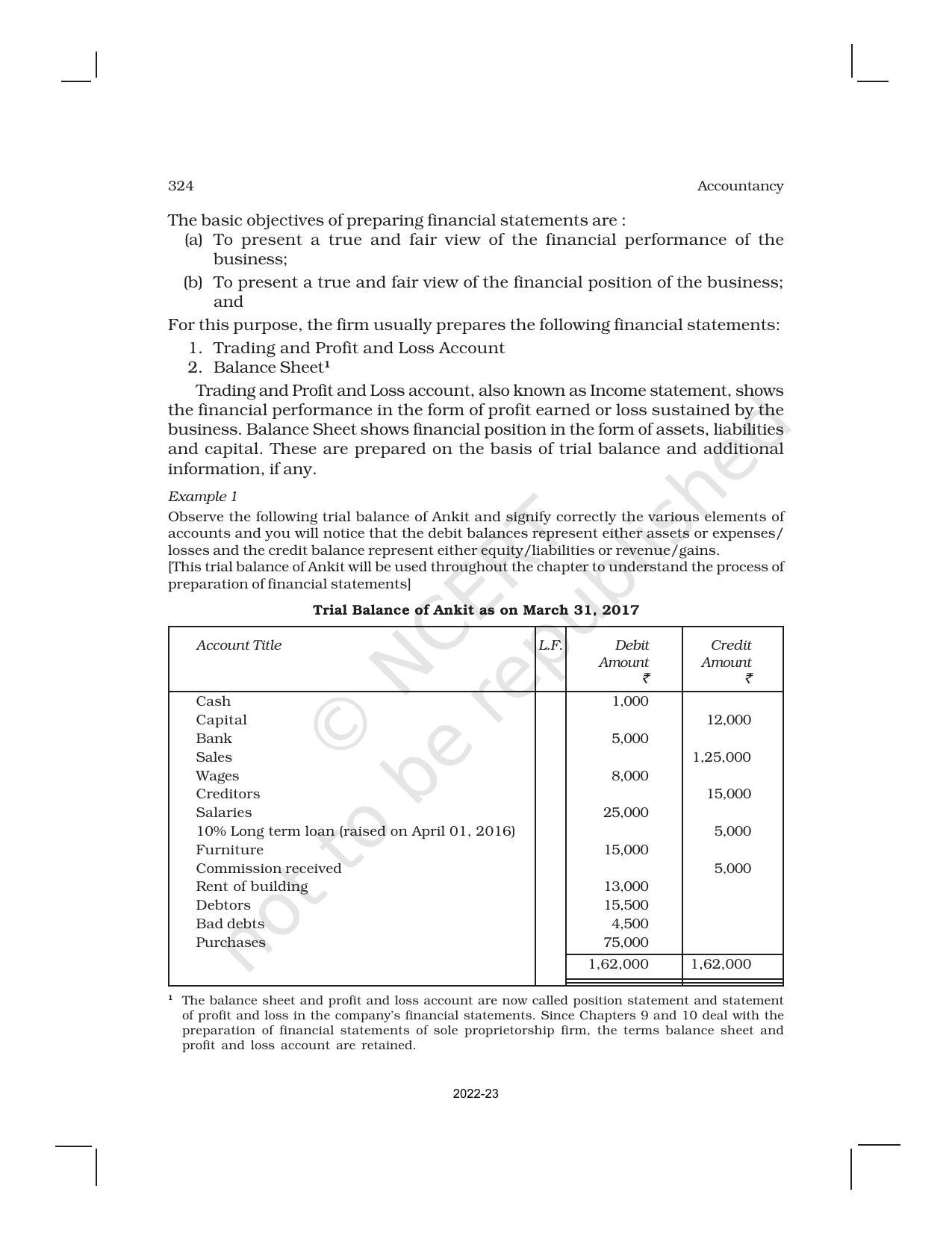 NCERT Book for Class 11 Accountancy (Part-II) Chapter 1 Financial Statements – I - Page 6