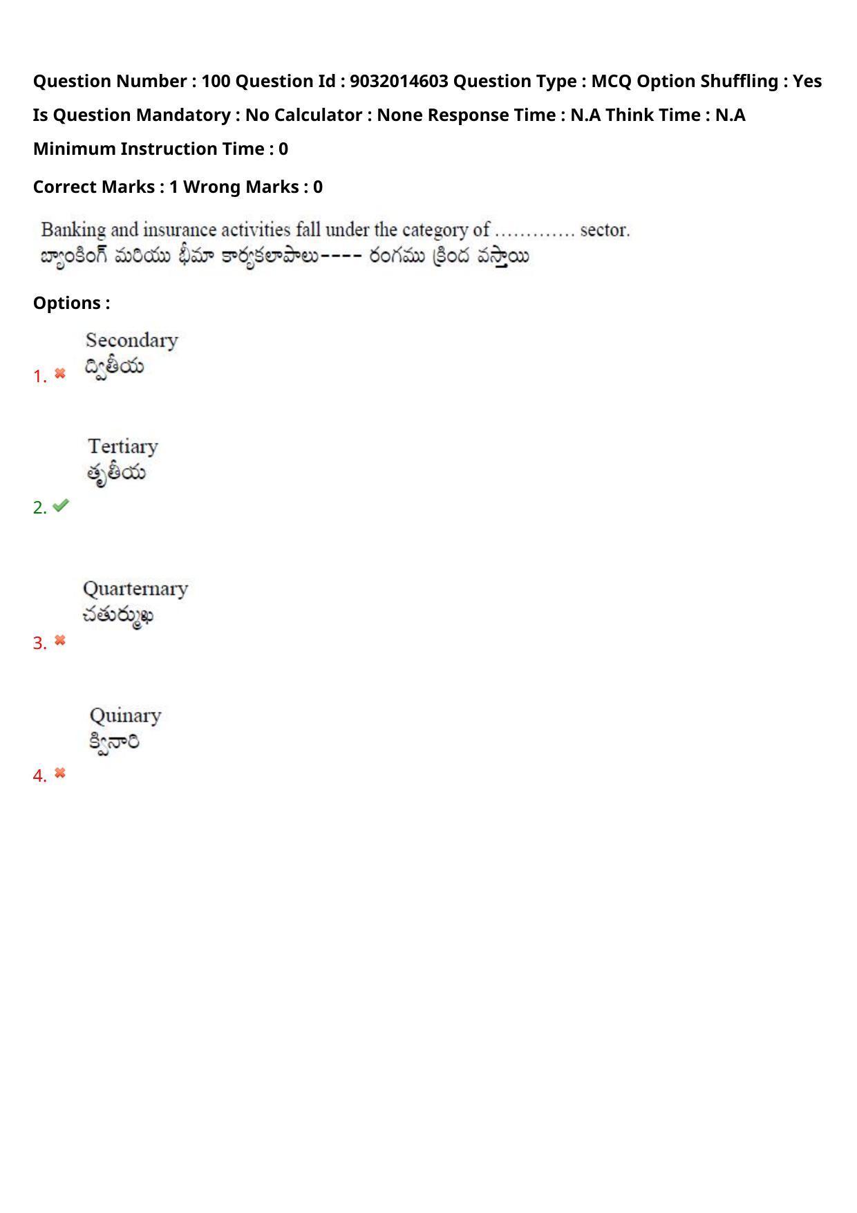 TS CPGET 2022 M.Sc Geography Question Paper with Answer Key - Page 72