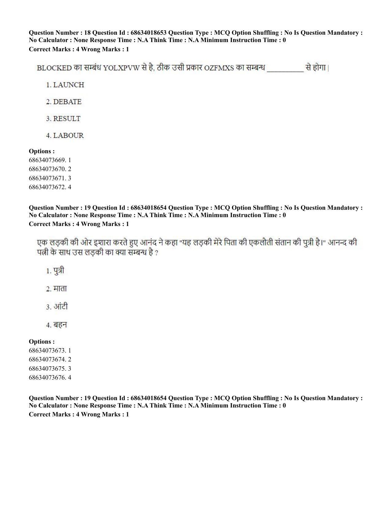 CUET PG 2023: COQP22 – Hospital Management(HINDI) - Shift 3 (13-06-2023) Question Paper - Page 20