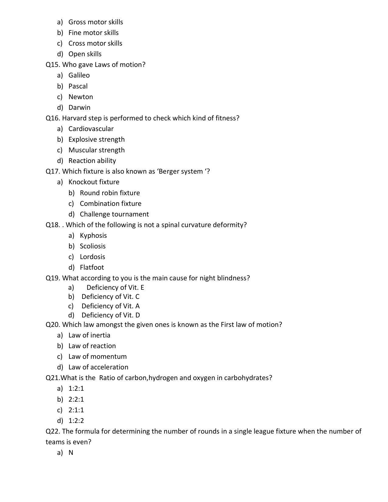 CBSE Class 12th Physical Education Sample Question Paper 2021-22 - Page 3