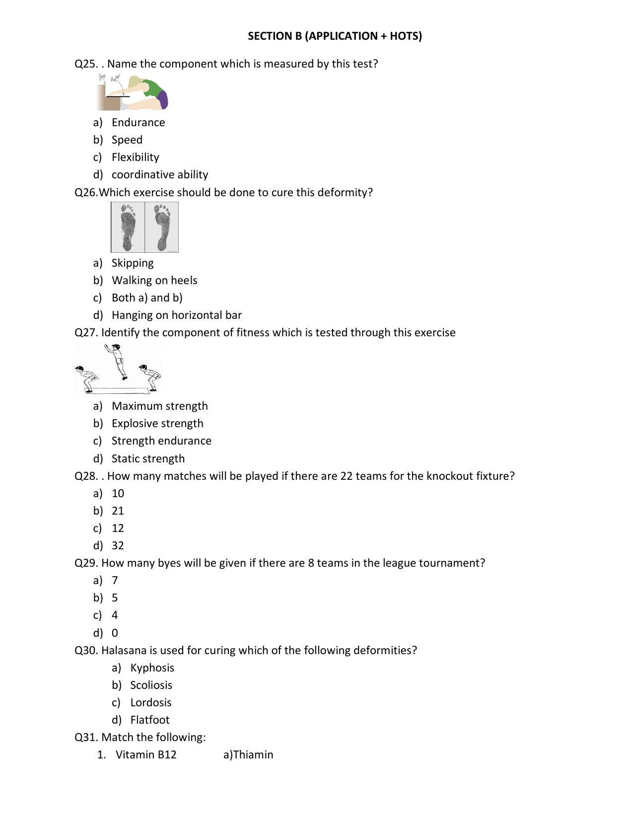 CBSE Class 12th Physical Education Sample Question Paper 2021-22 - Page 5