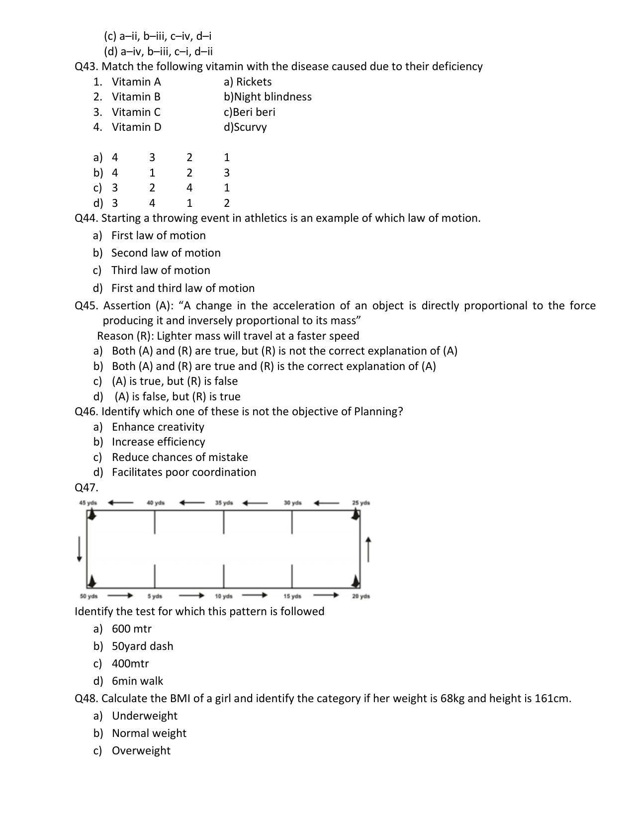 CBSE Class 12th Physical Education Sample Question Paper 2021-22 - Page 9