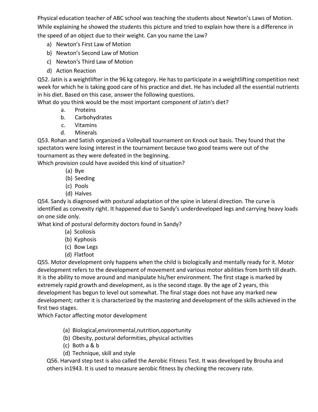 CBSE Class 12th Physical Education Sample Question Paper 2021-22 - Page 12