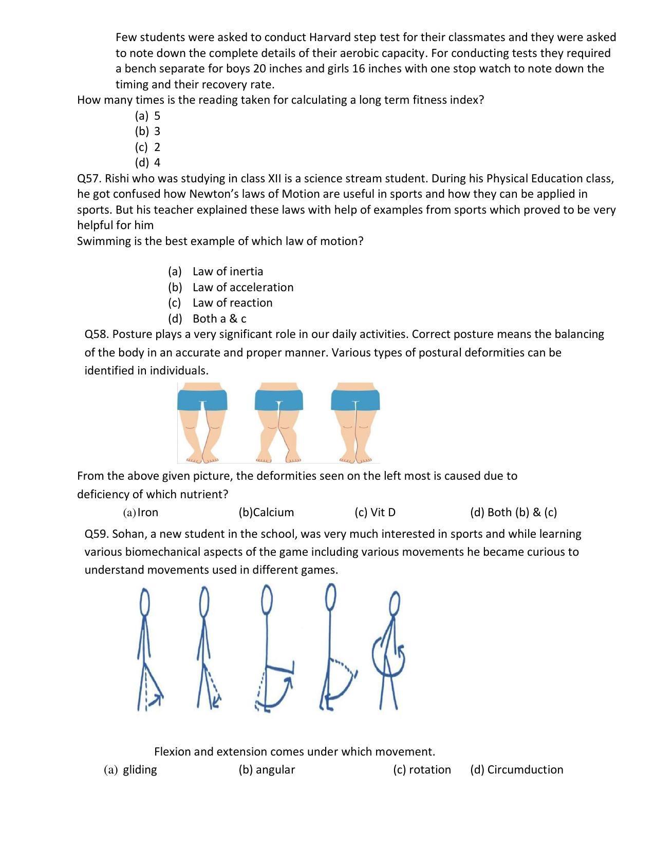 CBSE Class 12th Physical Education Sample Question Paper 2021-22 - Page 13