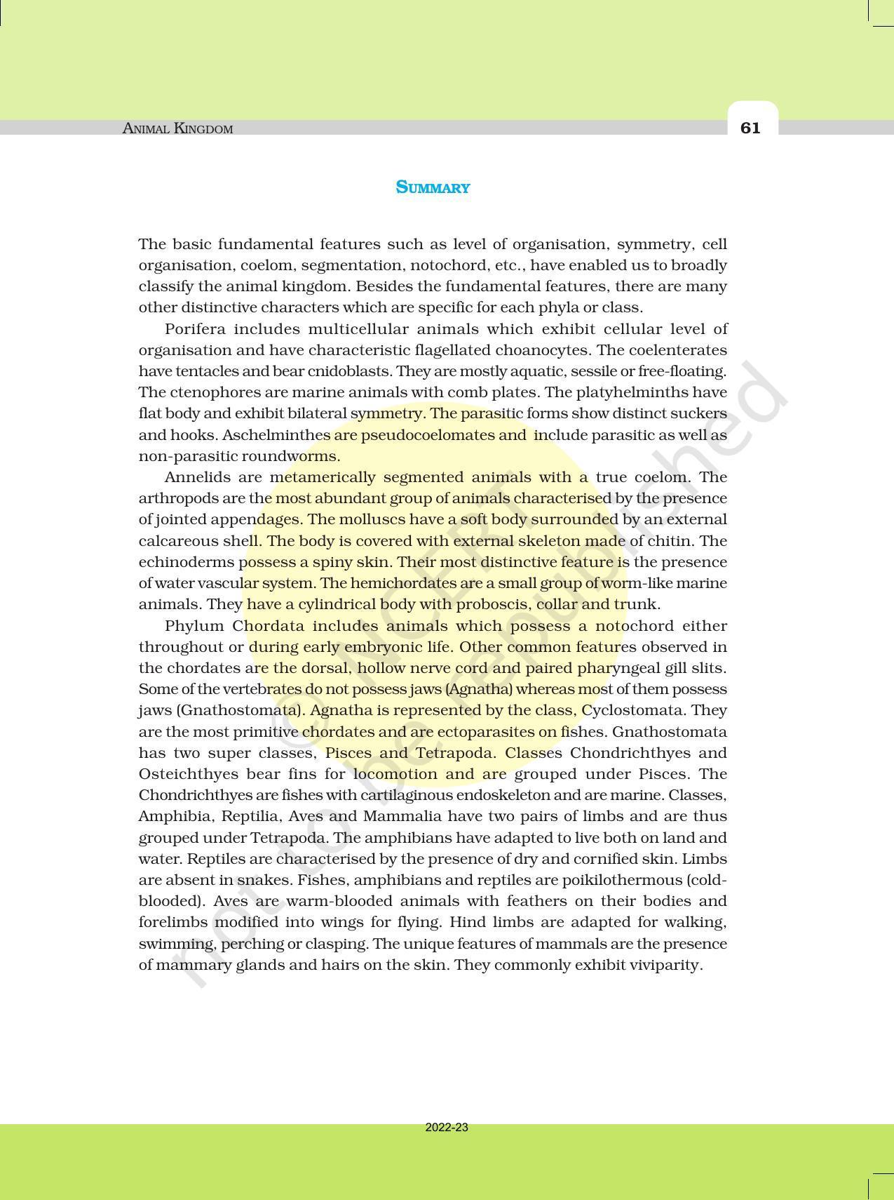 NCERT Book for Class 11 Biology Chapter 4 Animal Kingdom - Page 16