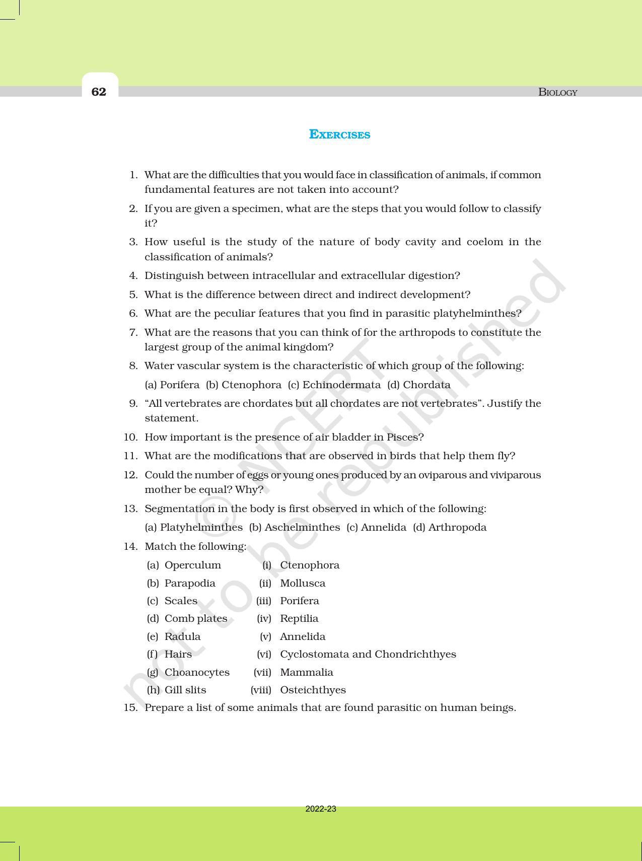 NCERT Book for Class 11 Biology Chapter 4 Animal Kingdom - Page 17