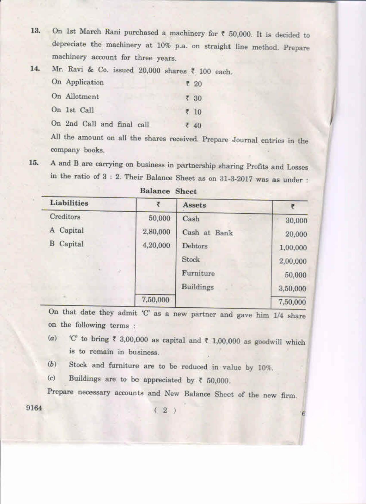 AP Inter 2nd Year Accountancy and Tally-II May-2019-Vocational Question Paper - Page 2