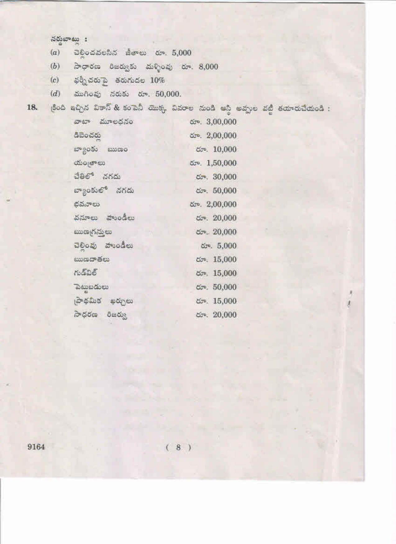 AP Inter 2nd Year Accountancy and Tally-II May-2019-Vocational Question Paper - Page 8