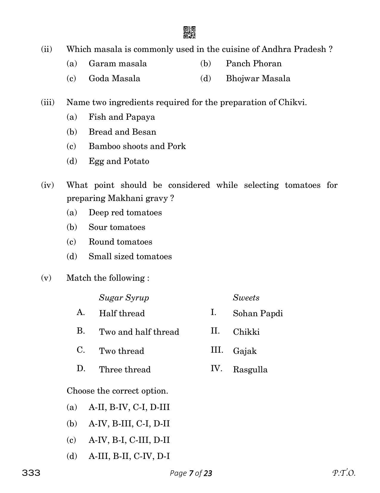 CBSE Class 12 333_food Production 2023 Question Paper - Page 7