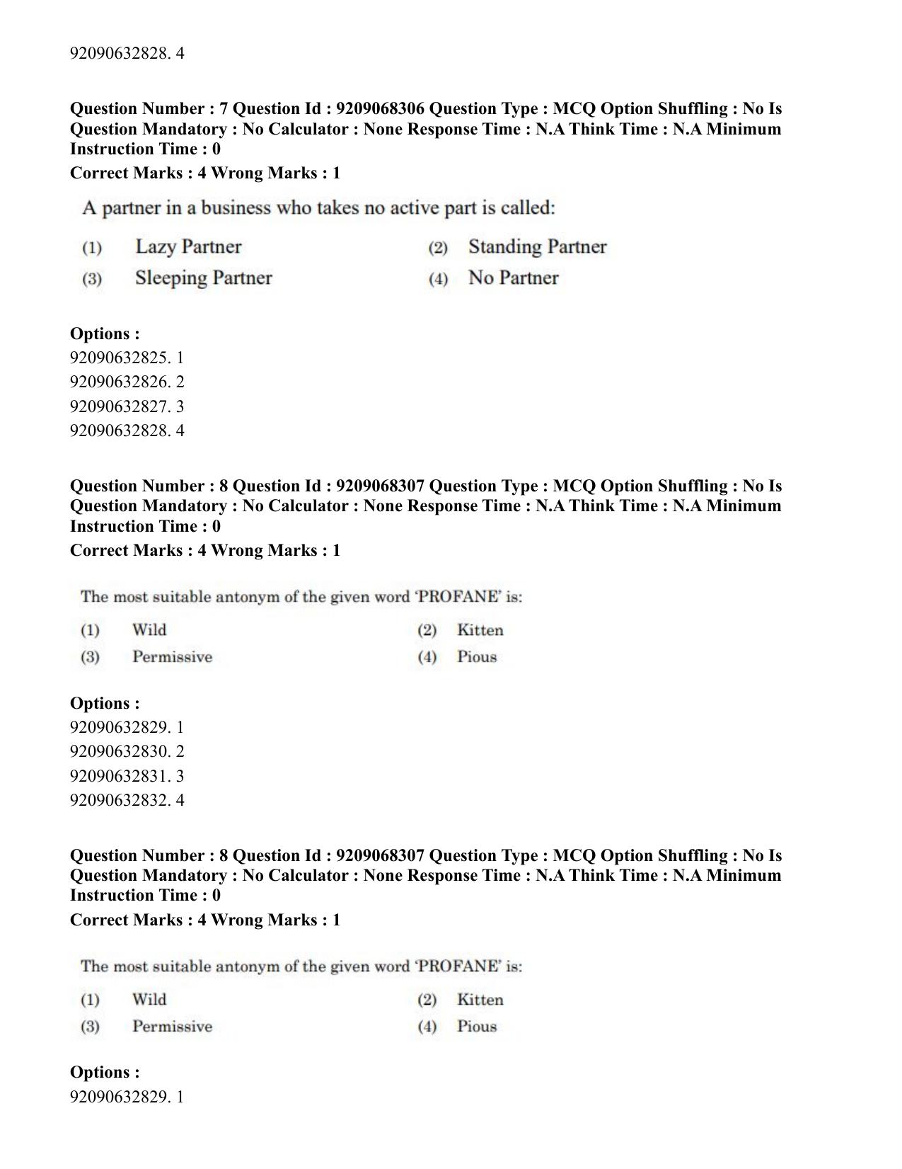 CUET PG 2023: MTQP08 – Nano Science/Nano Technology (Eng.)-Shift 2 (08-06-2023) Question Paper - Page 9