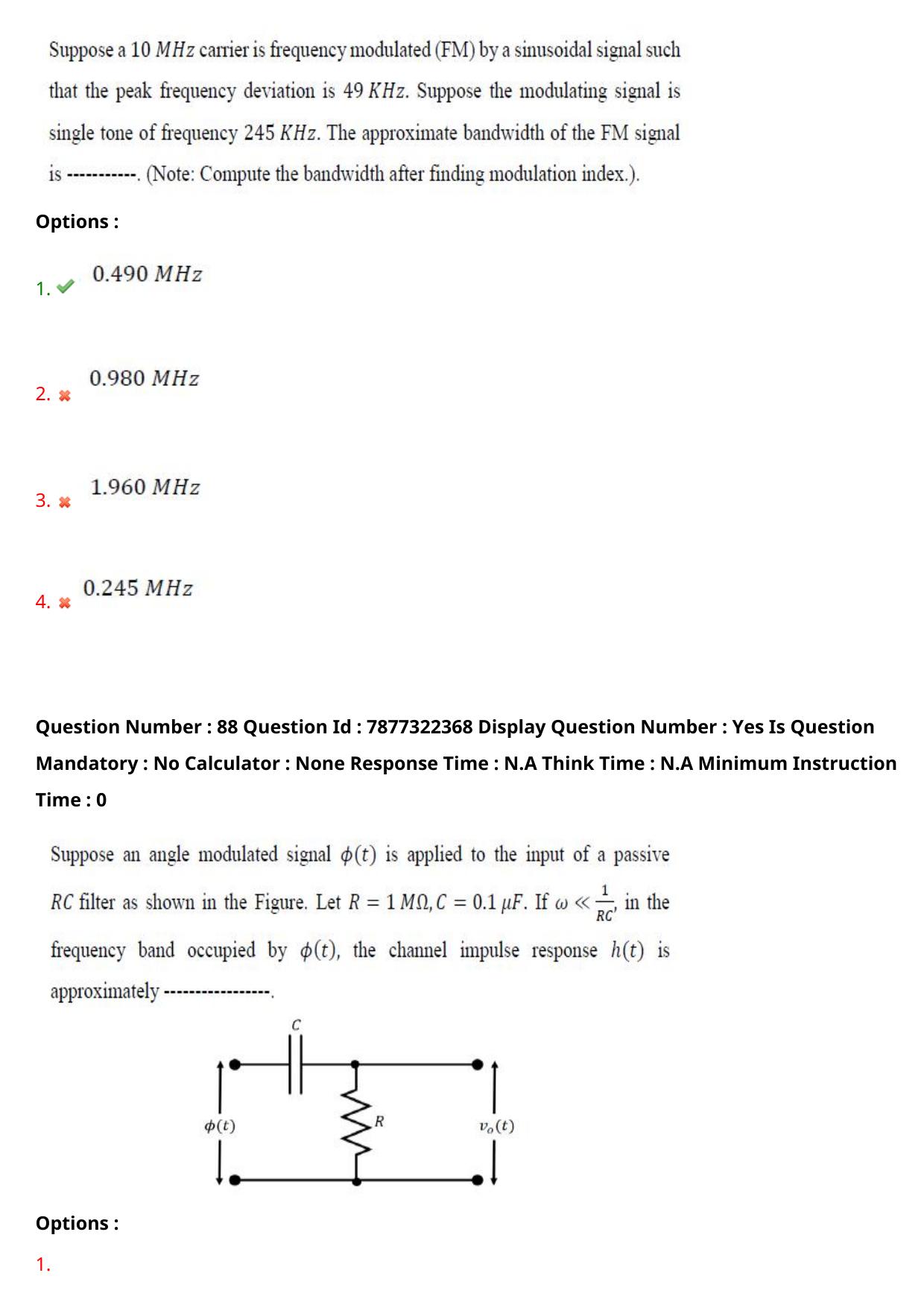 AP PGECET 2023 EC - ELECTRONICS AND COMMUNICATION ENGINEERING Question Paper with Preliminary Key - Page 60