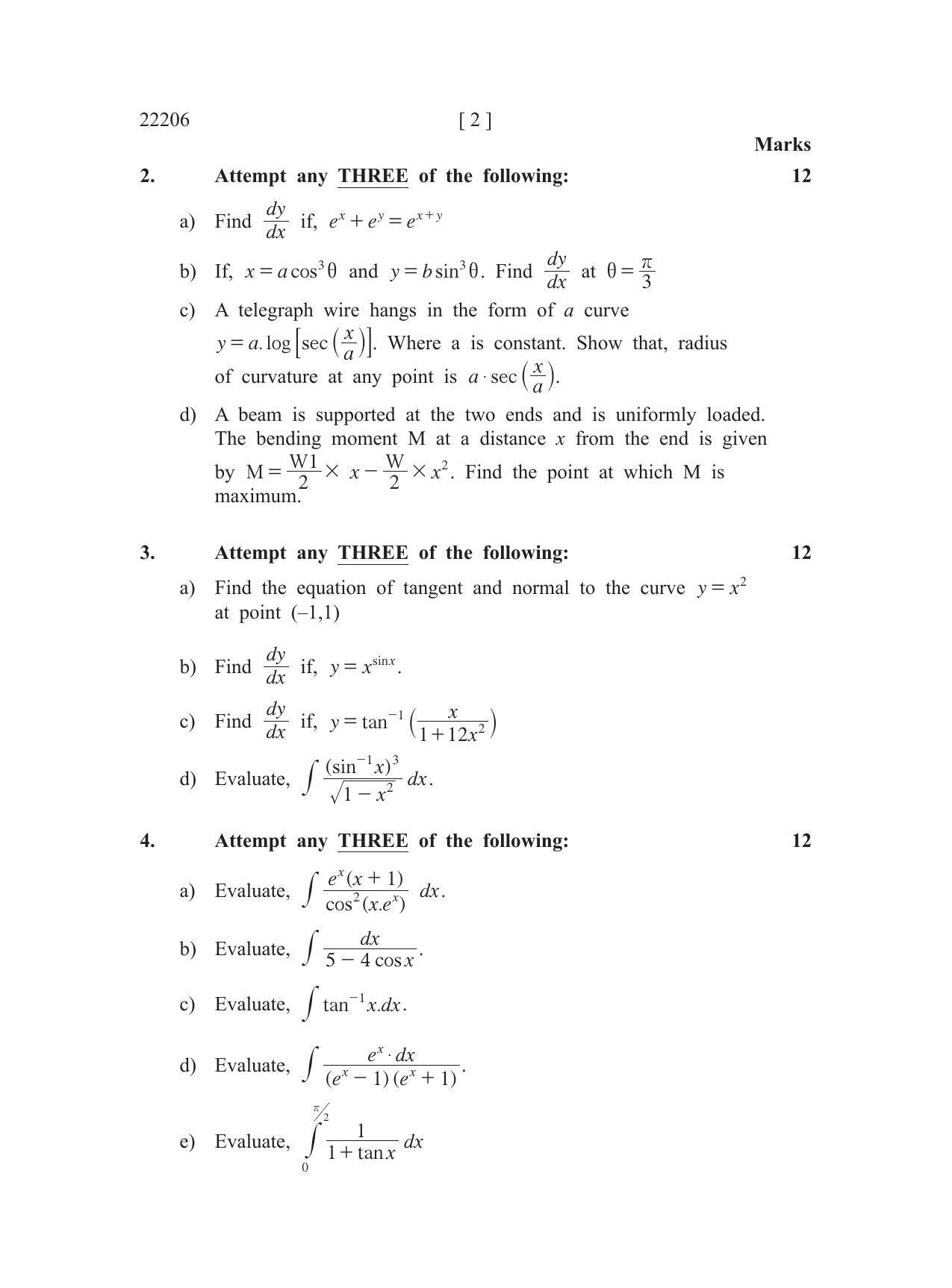 MSBTE Question Paper - 2019 - Applied Mathematics - Page 2