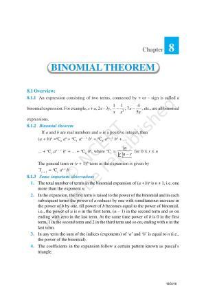 NCERT Exemplar Book for Class 11 Maths: Chapter 8 Binomial Theorem