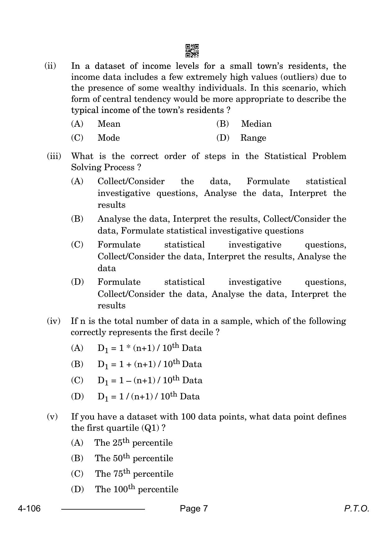CBSE Class 10 Data Science 2024 Question Paper - Page 7