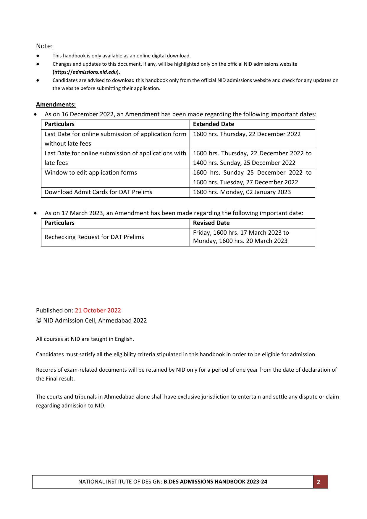 NID Entrance Exam (B.Des) - Page 2