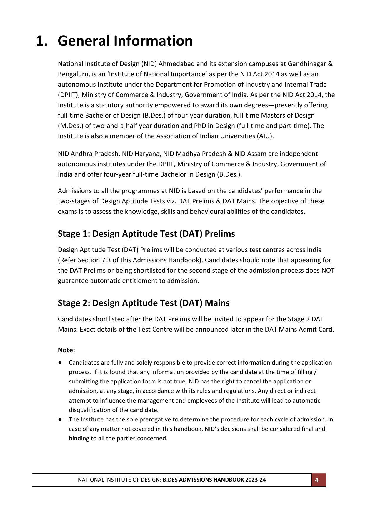 NID Entrance Exam (B.Des) - Page 4