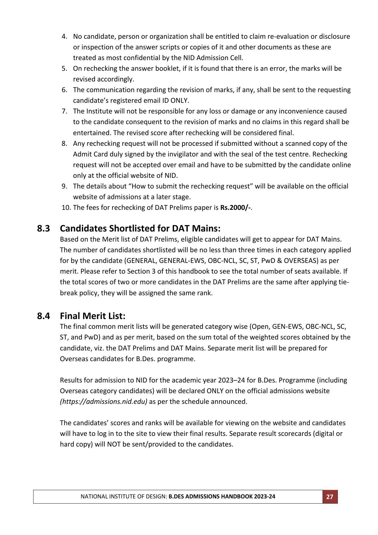 NID Entrance Exam (B.Des) - Page 27