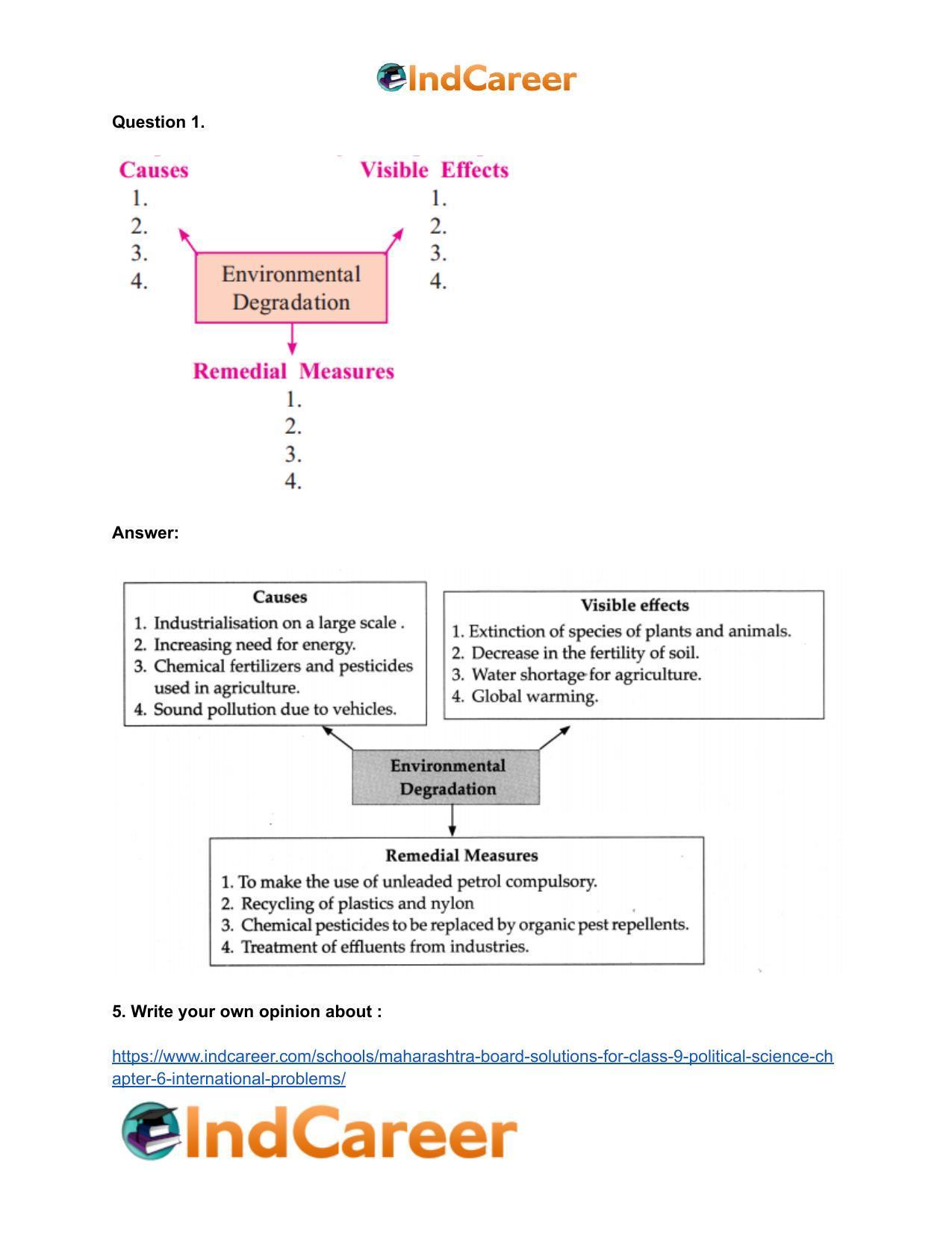 Maharashtra Board Solutions for Class 9- Political Science: Chapter 6- International Problems - Page 8
