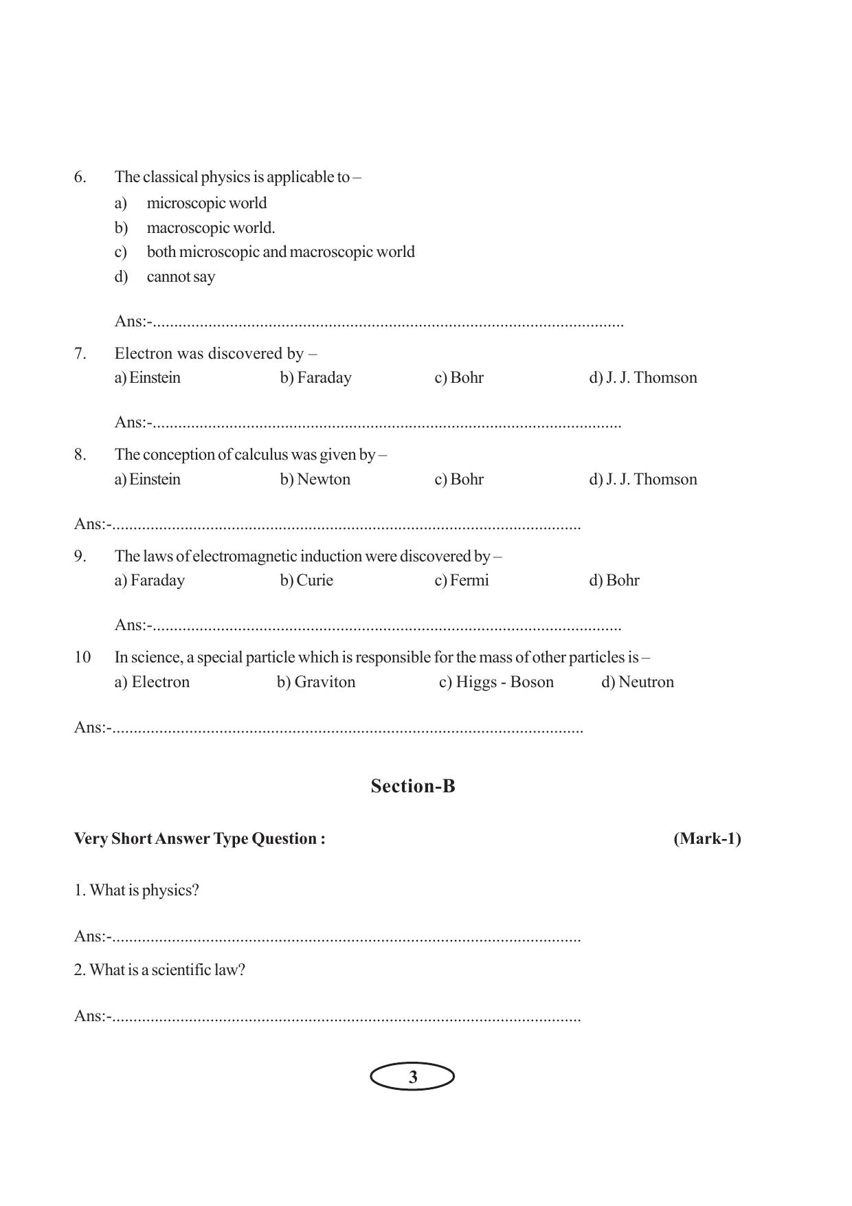 Tripura Board Class 11 Physics English Version Workbooks - Page 9